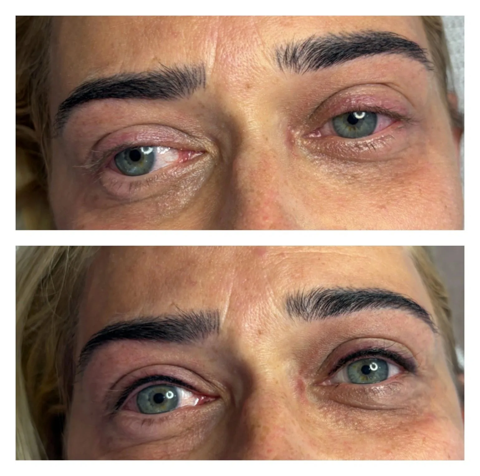 Permanent Make-Up — Brows & Eyeliner — before & after