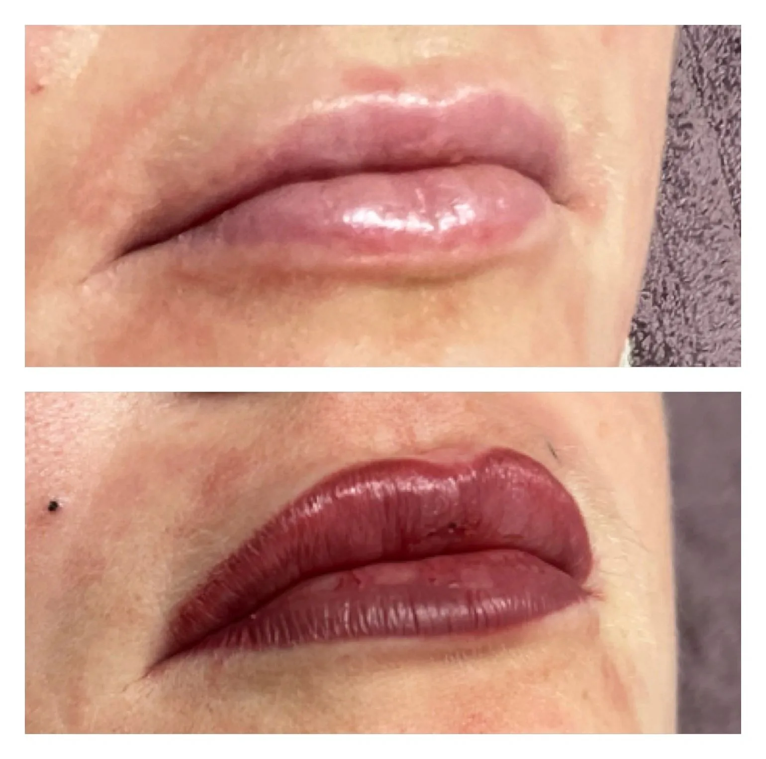 Permanent Make-Up — Lips — before & after